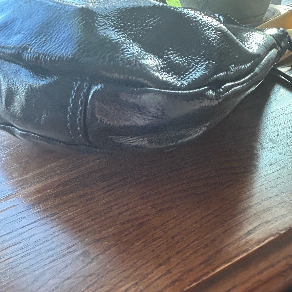 Coach Black Patent Leather Shoulder Bag - Picture 8 of 12